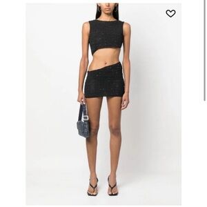 Aya muse sequin embellished knitted cutout mini dress xs